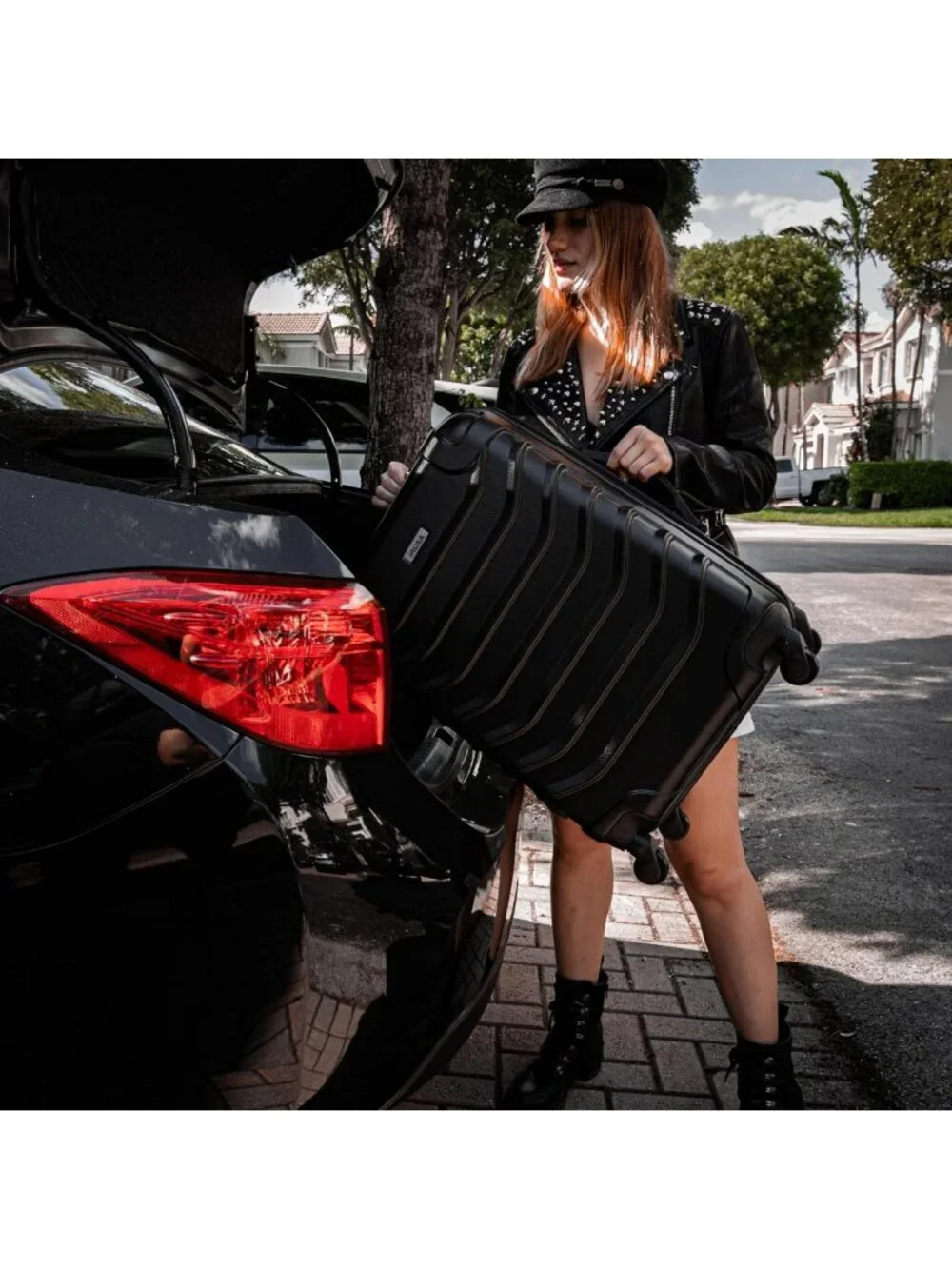 Lightweight 24-Inch Medium Hardside Spinner Luggage - Durable Travel Suitcase